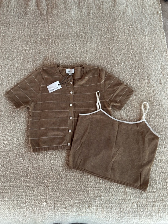 Miou Muse Sweaters - NWT Linen Blend Cardigan Set